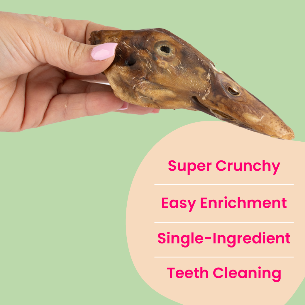 Laila and Me Dehydrated Duck Head Pet Dog Treats