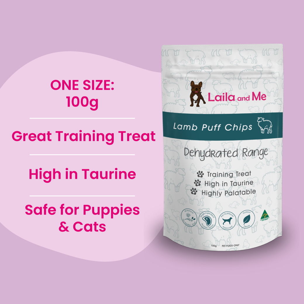 Lamb Puff Chips Dog Treat Good Training Lamb Treat for Dogs Laila and Me