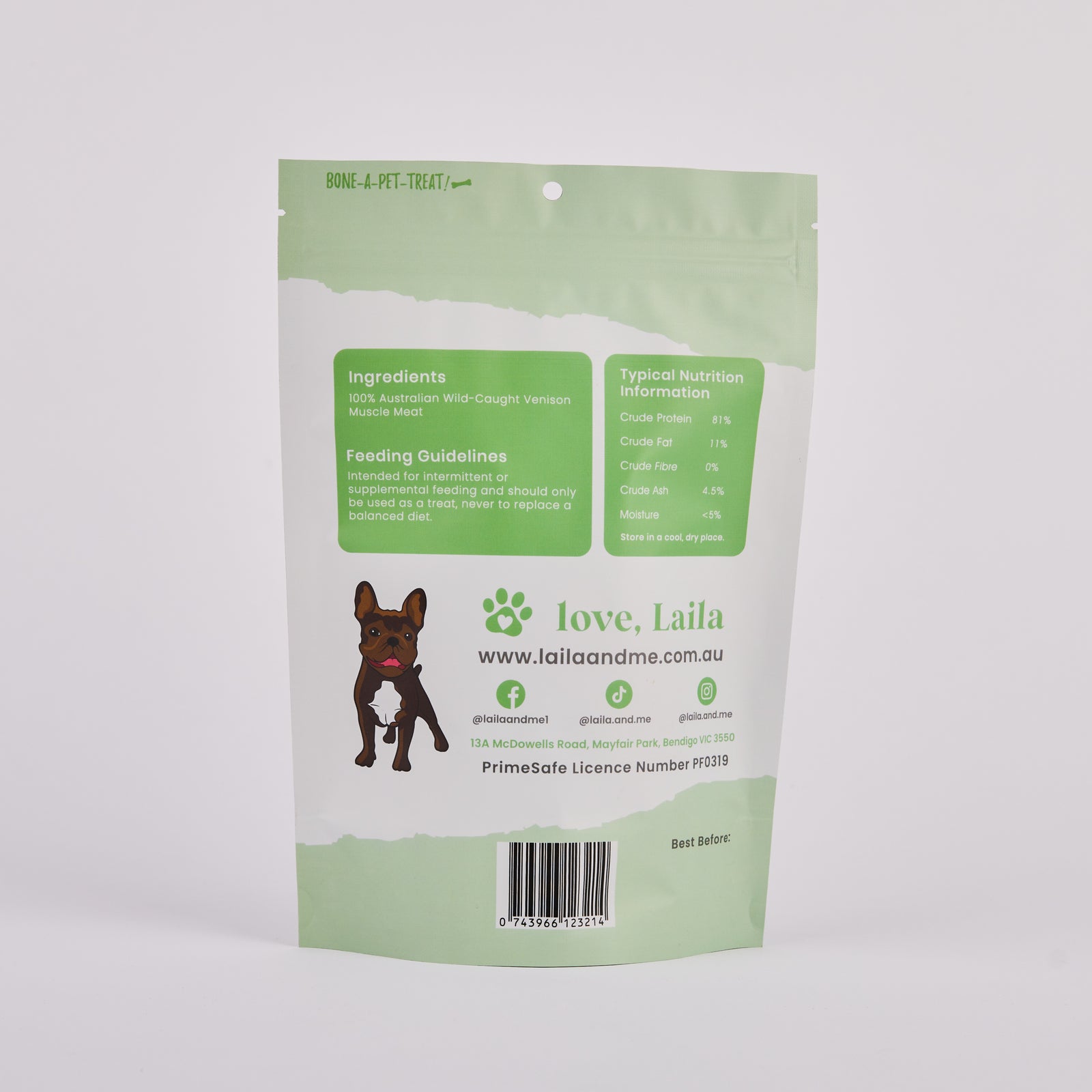 Laila and Me novel dog treats single ingredient made in Australia