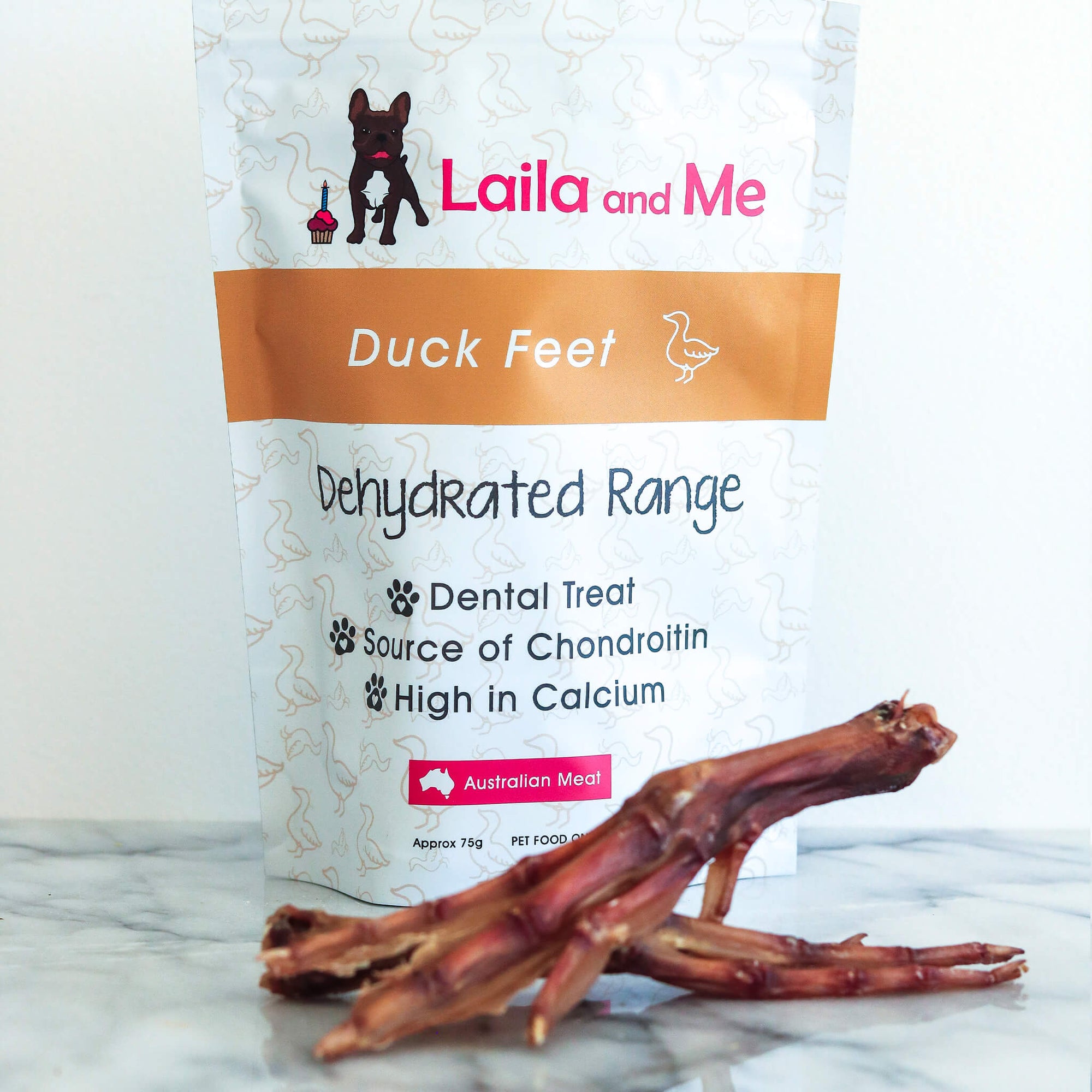  natural duck feet pet treats - laila and me