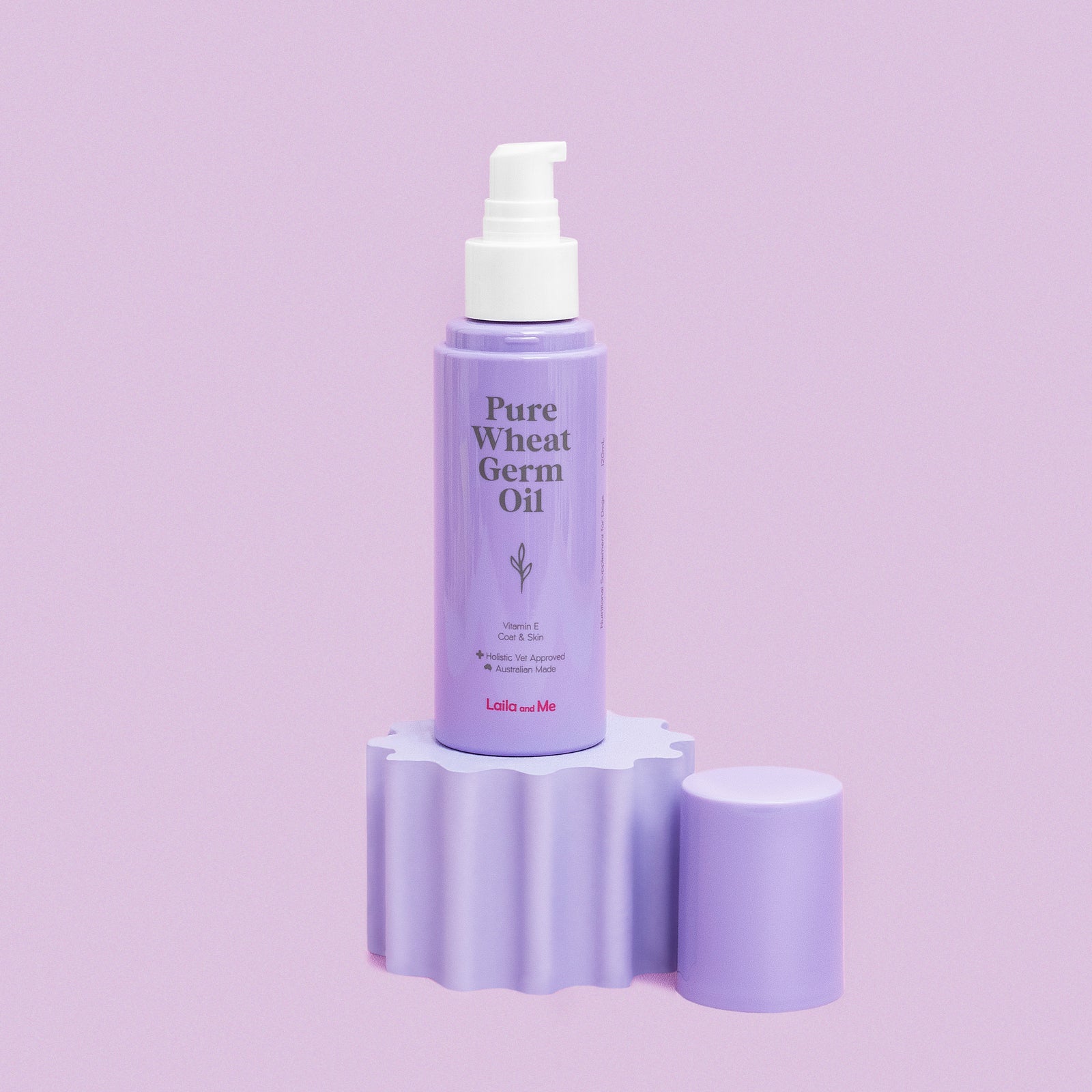 Pure Wheat Germ Oil for dogs by Laila and me , natural coat and skin supplement for dogs