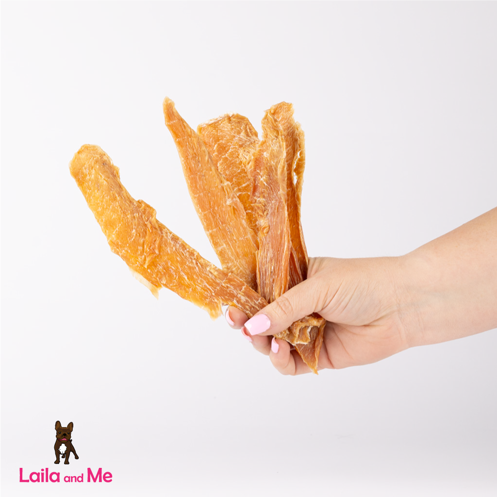Laila and Me Dehydrated Chicken Jerky Pet Treats. High Quality Affordable Chicken Pet Treats for Dogs 