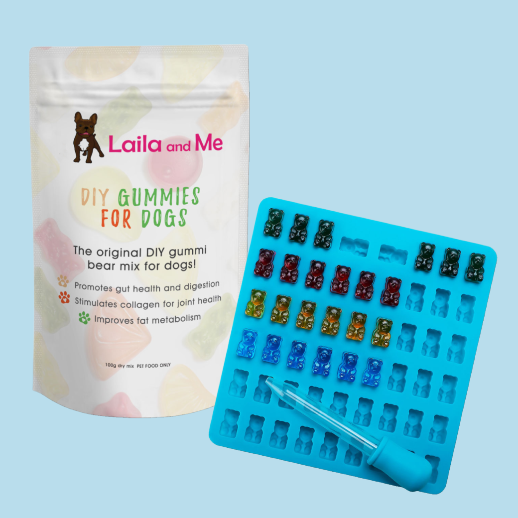 D. I. Y. DIY Make at Home Dog Gummi kit , Dog Gummies , Make your own Dog Gummies, healthy dog gummies by Laila and Me