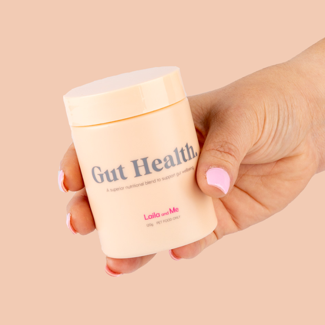 Gut Health Supplement for Dogs, Herbal healthy safe supplement for dogs upset stomach , gut health supplement for dogs by Laila and me 