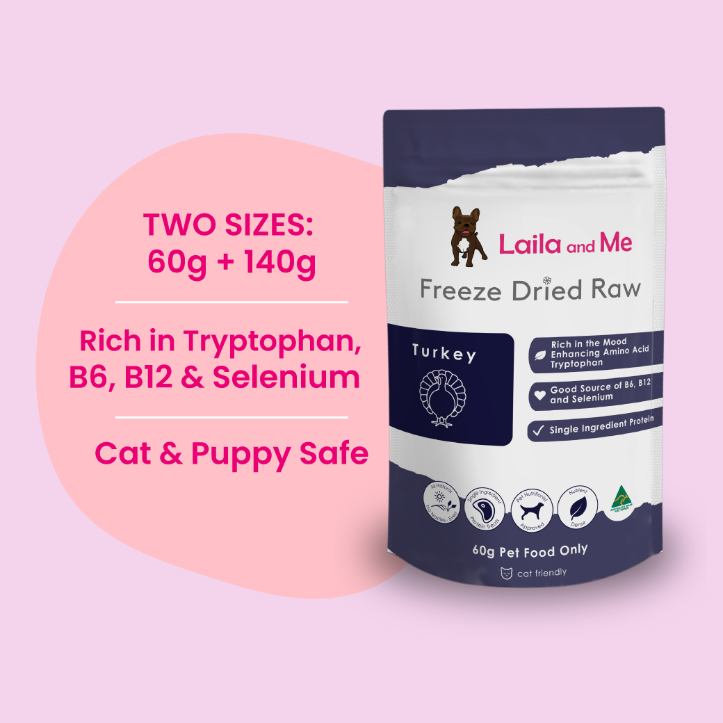 Laila and Me Freeze Dried Turkey Healthy Dog Treats made in Melbourne Affordable High Quality Treats