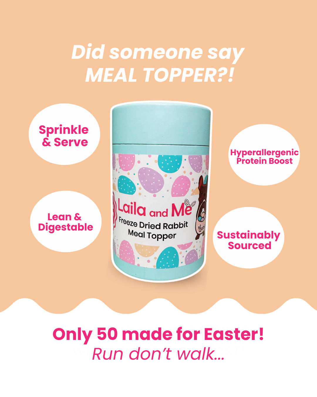 Freeze-Dried Rabbit Meal Topper for Dogs & Cats