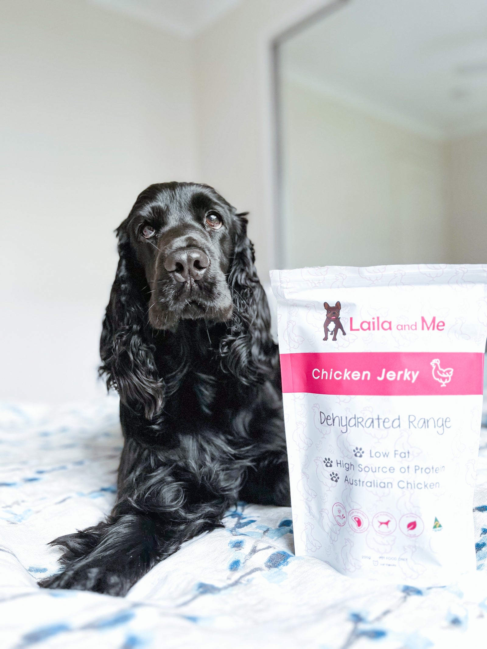 Best chicken jerky for dogs Australian made by Laila and me