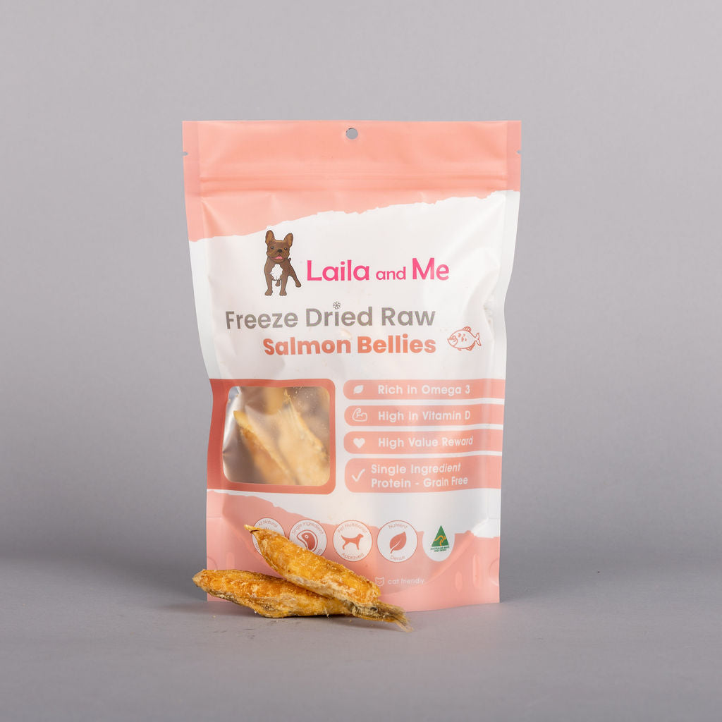 Freeze Dried Raw Salmon Bellies