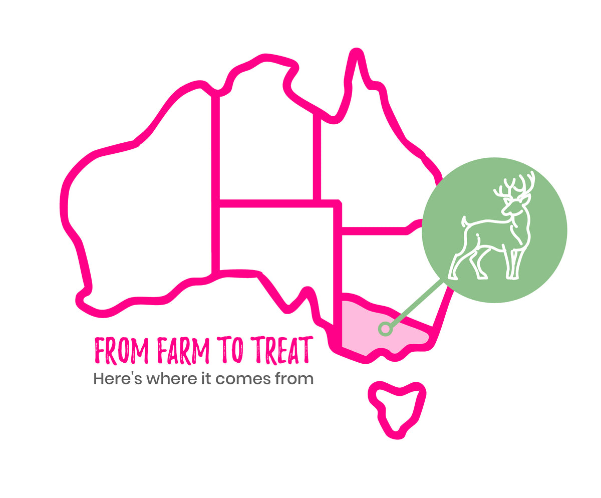 Aussie venison. Wild taste, clean source.