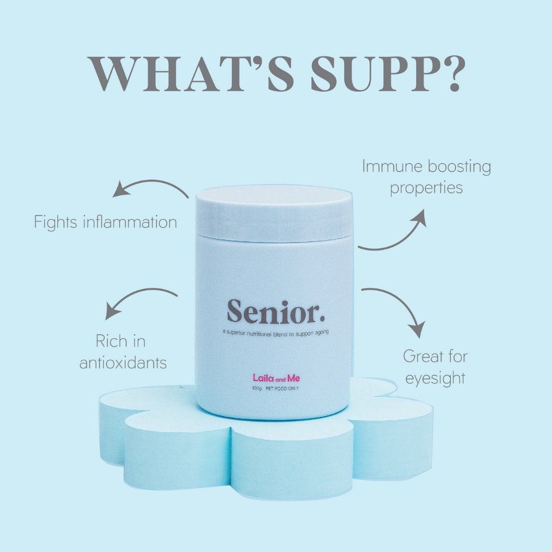 Herbal, Natural Healthy Supplement for senior and ageing pets by Laila and Me